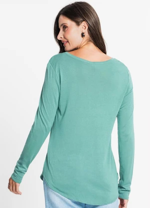 Rovitex - Blusa Feminina Manga Longa Verde - ROVITEX