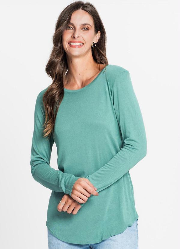 Rovitex - Blusa Feminina Manga Longa Verde