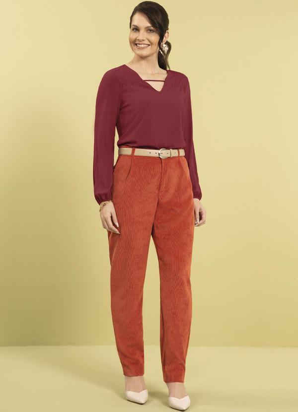 Cativa - Blusa Feminina Manga Longa Vermelho 2