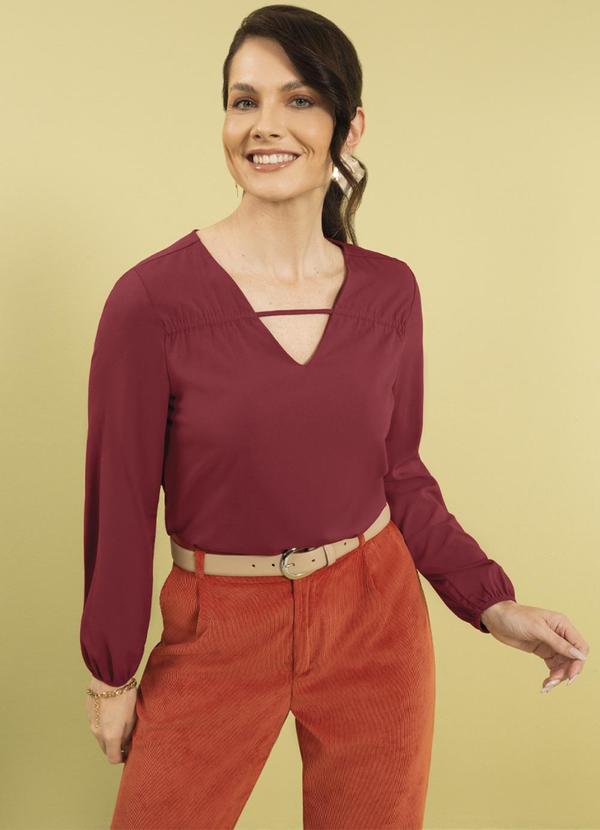 Cativa - Blusa Feminina Manga Longa Vermelho 3