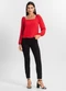 Rovitex - Blusa Feminina Manga Longa Vermelho - variação: Vermelho