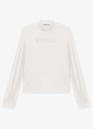 Endless - Blusa Feminina Manga Longa Viscose Bege - ENDLESS