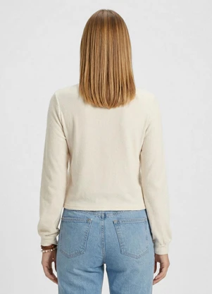 Endless - Blusa Feminina Manga Longa Viscose Bege - ENDLESS