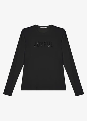 Endless - Blusa Feminina Manga Longa Viscose Preto - ENDLESS