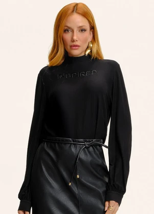 Endless - Blusa Feminina Manga Longa Viscose Preto - ENDLESS