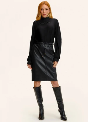 Endless - Blusa Feminina Manga Longa Viscose Preto - ENDLESS