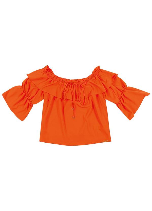 Cativa - Blusa Feminina Ombro a Ombro Laranja