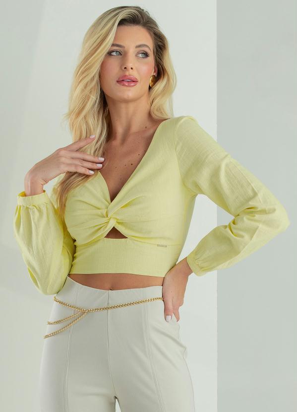 Gris - Blusa Feminina Princesa Amarelo