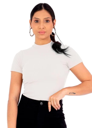 Cobertura - Blusa Feminina Ribana Termal Feminino Bege - COBERTURA