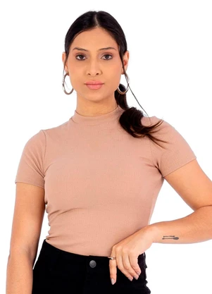 Cobertura - Blusa Feminina Ribana Termal Feminino Marrom - COBERTURA