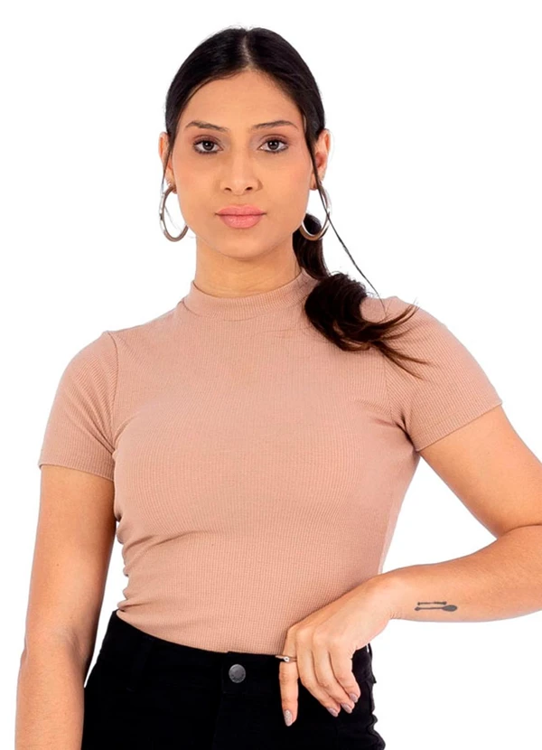 Cobertura - Blusa Feminina Ribana Termal Feminino Marrom