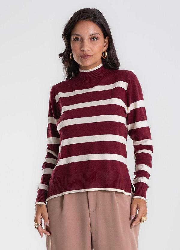 Endless - Blusa Feminina Tricot Listrado Vermelho