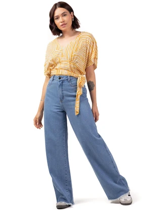 Marialícia - Blusa Feminino Adulto Amarelo - MARIALÍCIA