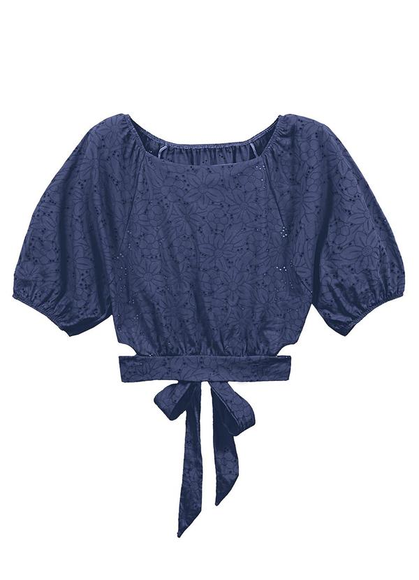 Marialícia - Blusa Feminino Adulto Azul