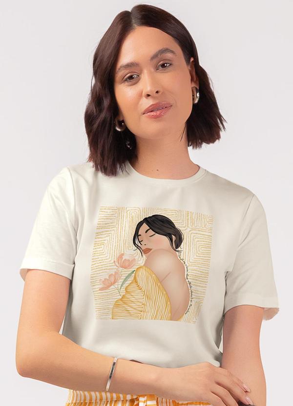 Marialícia - Blusa Feminino Adulto Bege