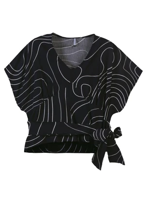 Marialícia - Blusa Feminino Adulto Preto - MARIALÍCIA