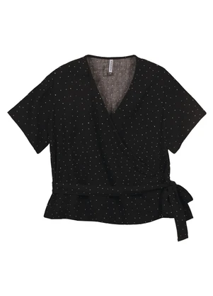 Marialícia - Blusa Feminino Adulto Preto - MARIALÍCIA