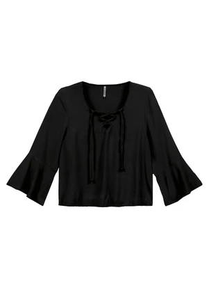 Marialícia - Blusa Feminino Adulto Preto - MARIALÍCIA