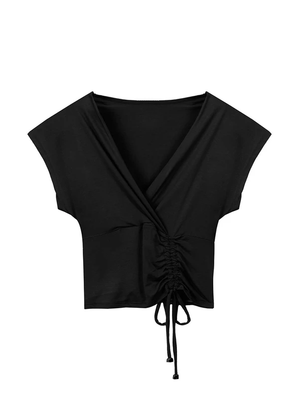 Marialícia - Blusa Feminino Adulto Preto