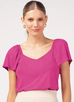 Marialícia - Blusa Feminino Adulto Rosa - MARIALÍCIA