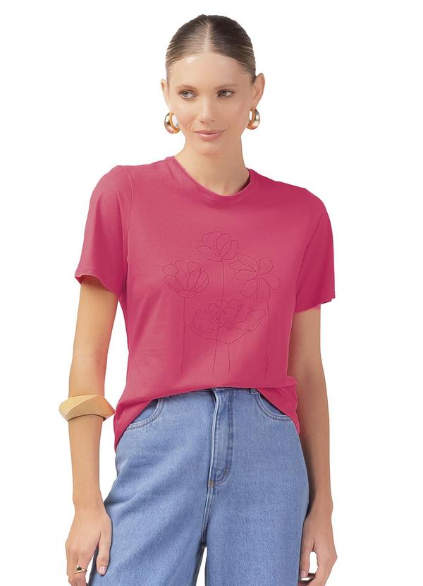 Marialícia - Blusa Feminino Adulto Rosa