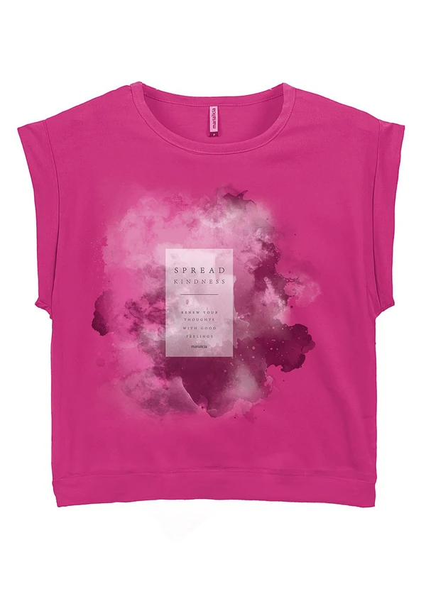 Marialícia - Blusa Feminino Adulto Rosa