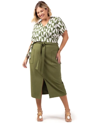 Marialícia - Blusa Feminino Adulto Verde - MARIALÍCIA