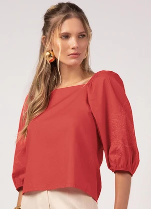 Marialícia - Blusa Feminino Adulto Vermelho - MARIALÍCIA