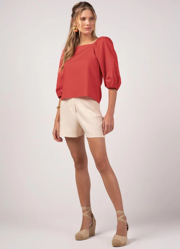 Marialícia - Blusa Feminino Adulto Vermelho 2