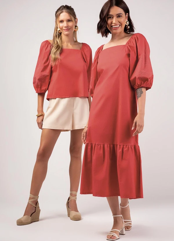 Marialícia - Blusa Feminino Adulto Vermelho 3