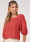 Marialícia - Blusa Feminino Adulto Vermelho - variação: Vermelho