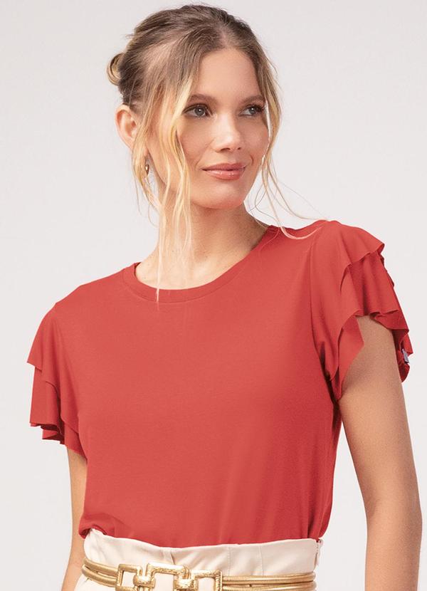 Marialícia - Blusa Feminino Adulto Vermelho