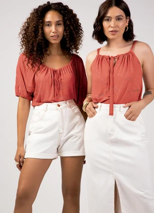Marialícia - Blusa Feminino Adulto Vermelho - MARIALÍCIA