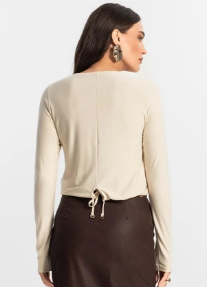 Endless - Blusa Feminino Manga Longa Bege - ENDLESS