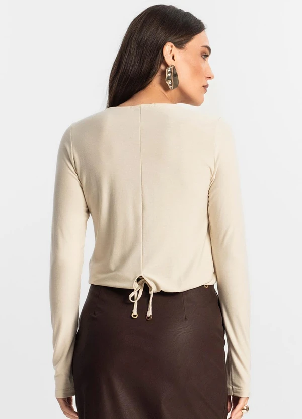 Endless - Blusa Feminino Manga Longa Bege 2