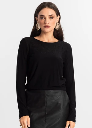 Endless - Blusa Feminino Manga Longa Preto - ENDLESS