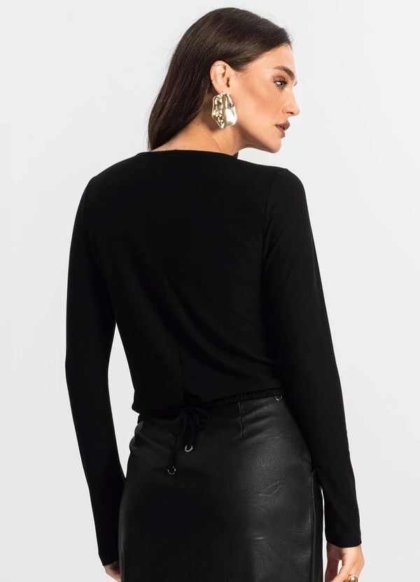 Endless - Blusa Feminino Manga Longa Preto 2