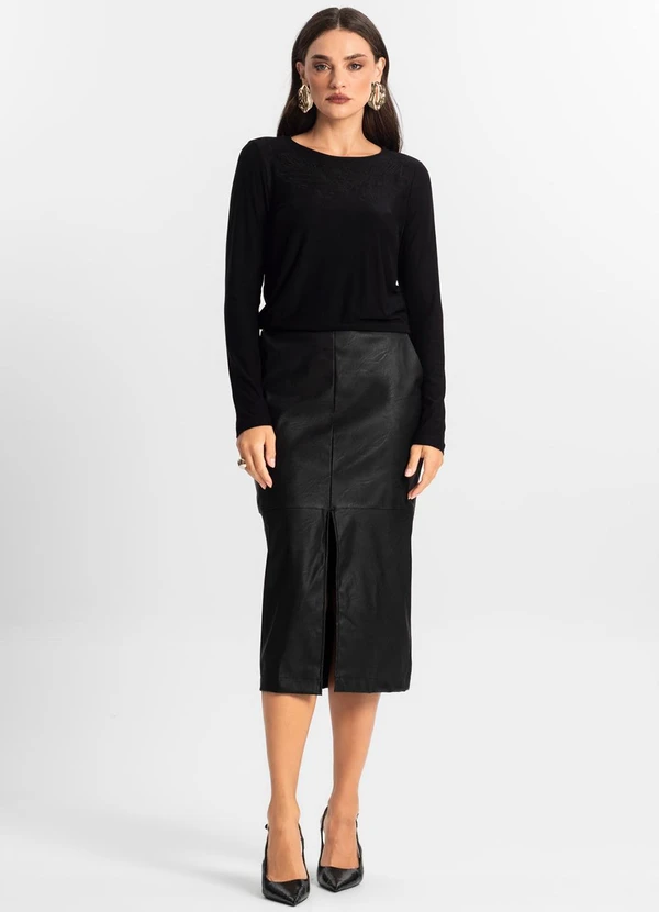 Endless - Blusa Feminino Manga Longa Preto 3