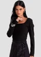 Dianna - Blusa  Manga Longa Bege - variação: Preto