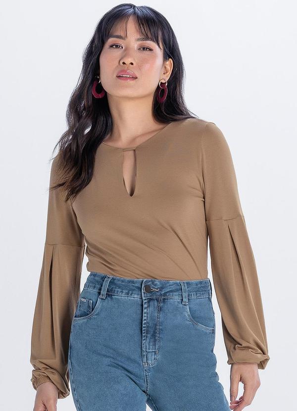 Marialícia - Blusa Feminino Marrom 1