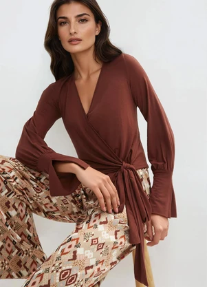 bonprix - Blusa Ferrugem em Malha de Viscose - BONPRIX