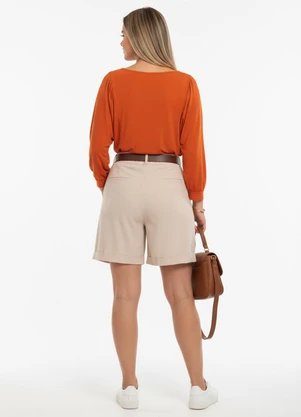 Quintess - Blusa Ferrugem em Malha de Viscose - QUINTESS