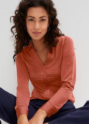 Blusa Ferrugem em Viscose Plana