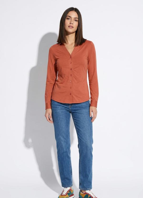 Bimini - Blusa Ferrugem em Viscose Plana 3