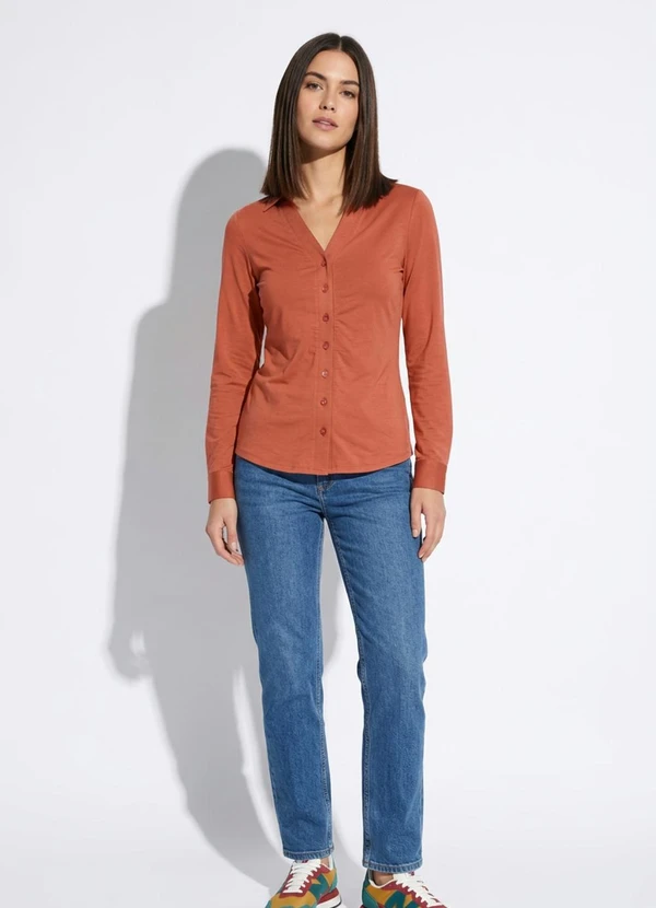 bonprix - Blusa Ferrugem em Viscose Plana 3