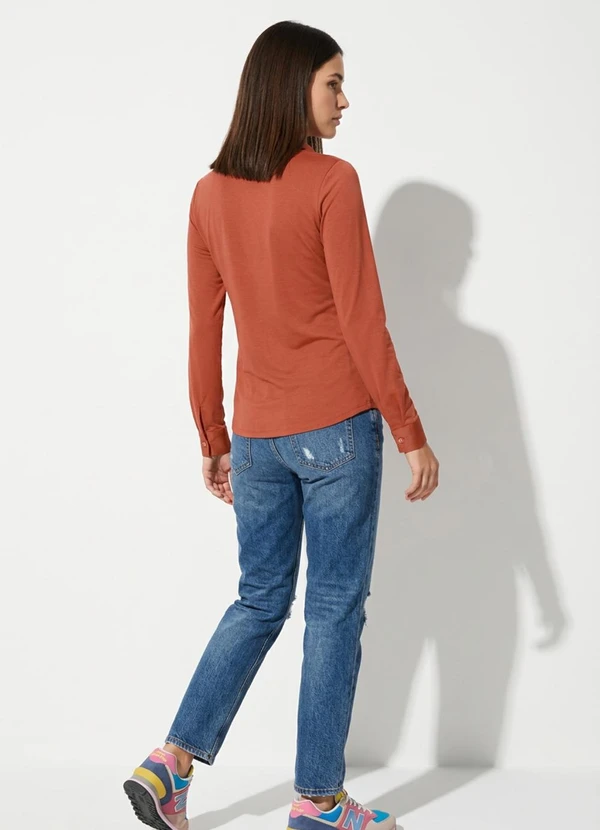 bonprix - Blusa Ferrugem em Viscose Plana 2