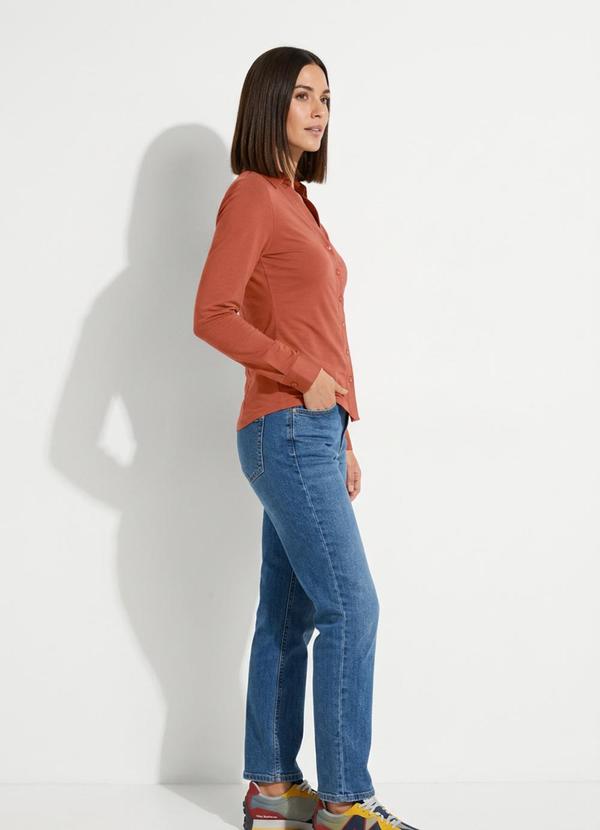 Bimini - Blusa Ferrugem em Viscose Plana