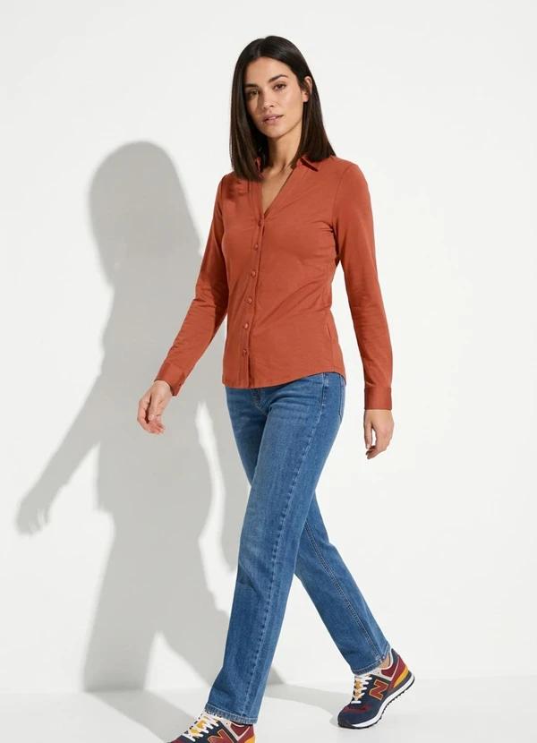 bonprix - Blusa Ferrugem em Viscose Plana 8