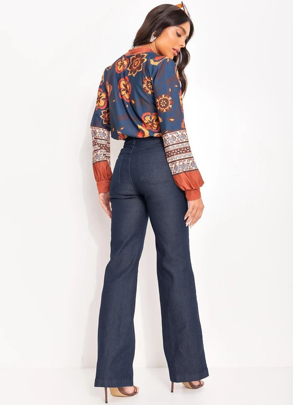 Quintess - Blusa Floral Boho em Malha Fria 4