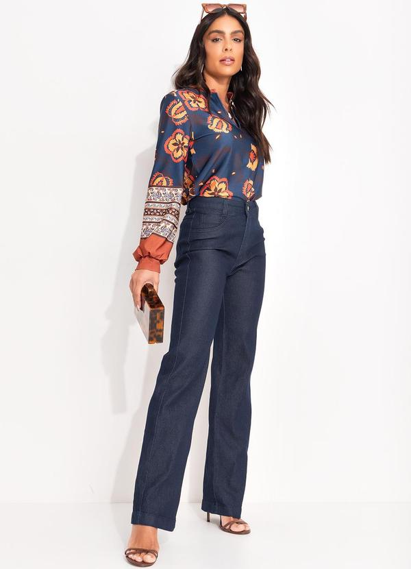 Quintess - Blusa Floral Boho em Malha Fria 5